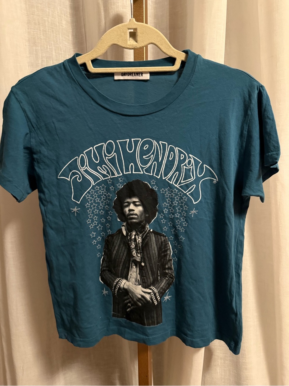 Daydreamer Teal Jimi Hendrix Retro Graphic Tee